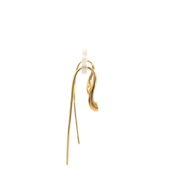 14KY Diamond Solitaire Wire Earrings by Cherie Dori Image 3 Kiefer Jewelers Lutz, FL