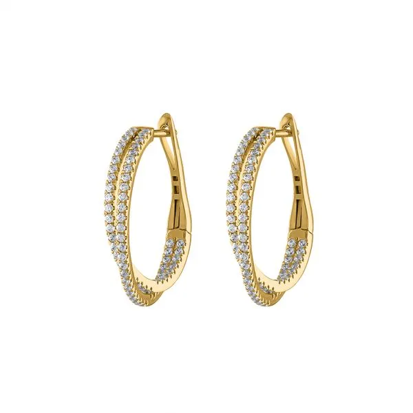 14K Diamond Hoop Earrings Kiefer Jewelers Lutz, FL