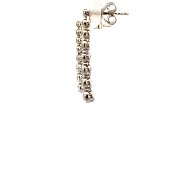 14KW Graduated Diamond Drop Earrings Image 4 Kiefer Jewelers Lutz, FL