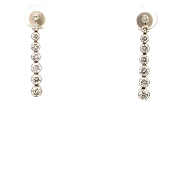 14KW Graduated Diamond Drop Earrings Kiefer Jewelers Lutz, FL