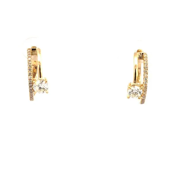 14KW 1.10CTW Diamond Fancy Hoop Earrings Kiefer Jewelers Lutz, FL
