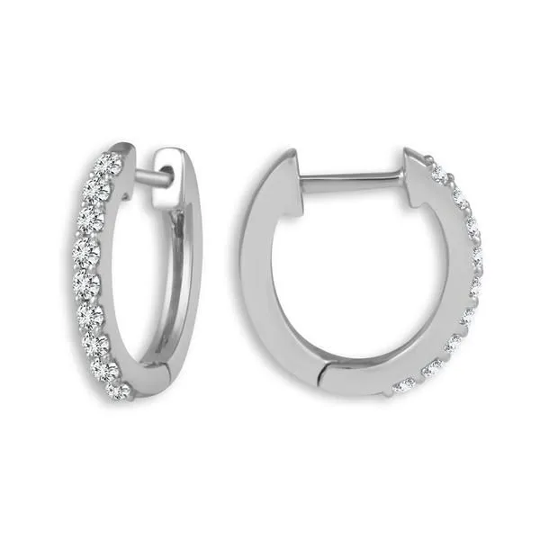 14K .33 ctw Small Diamond Hoops Kiefer Jewelers Lutz, FL