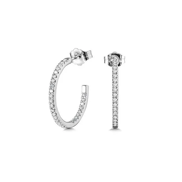 14K Small Diamond Hoops Kiefer Jewelers Lutz, FL