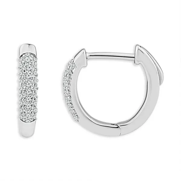 10KW .17 CTW Diamond Huggie Hoop Earrings Kiefer Jewelers Lutz, FL