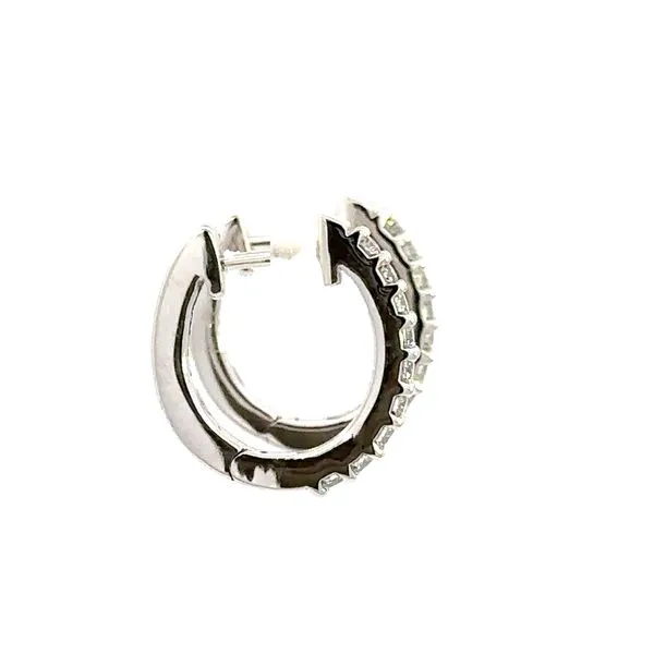 14K Diamond Hoop Earrings Image 2 Kiefer Jewelers Lutz, FL