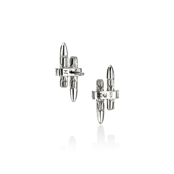 SS Spear Stud Earrings with Diamond by John Hardy Image 3 Kiefer Jewelers Lutz, FL