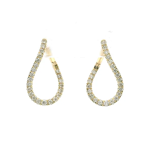 14KY 0.50CTW Diamond Twist Hoop Earrings Kiefer Jewelers Lutz, FL