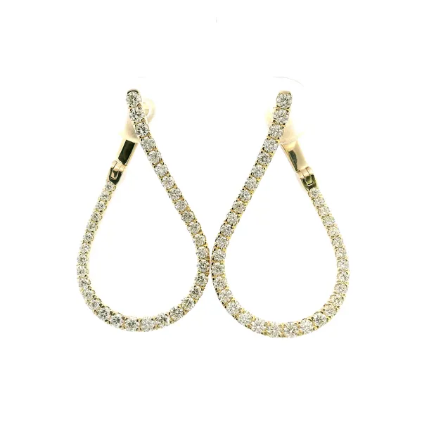 14KY 1.0CTW Diamond Twist Hoop Earrings Kiefer Jewelers Lutz, FL