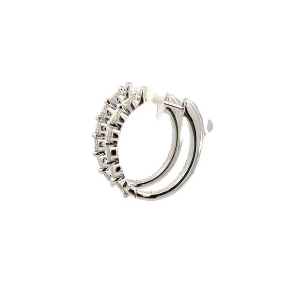 14K Diamond Hoop Earring Image 2 Kiefer Jewelers Lutz, FL