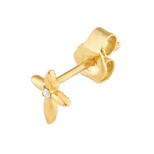 14KY Diamond Cross Stud Earrings Image 3 Kiefer Jewelers Lutz, FL