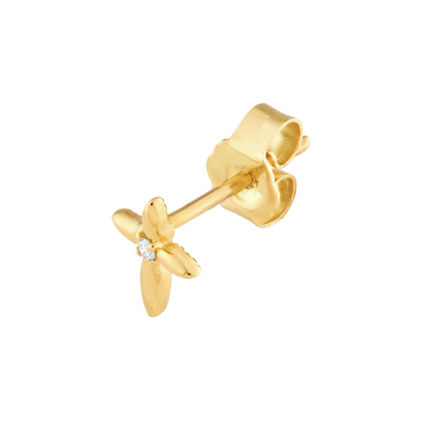 14KY Diamond Cross Stud Earrings Image 3 Kiefer Jewelers Lutz, FL