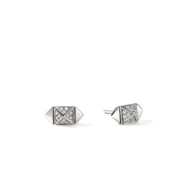 SS Pave Diamond Icon Stud Earrings by John Hardy Kiefer Jewelers Lutz, FL