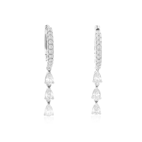 14KW .82CTW Pear Shape Diamond Drop Earrings Kiefer Jewelers Lutz, FL