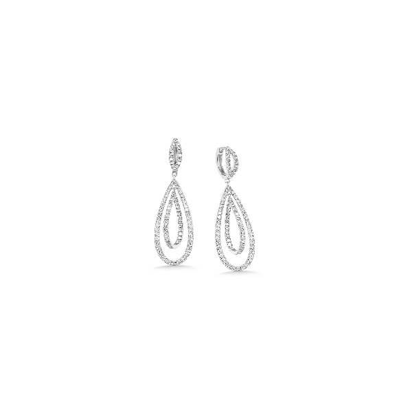 14KW Diamond Tear Shaped Shaped Dangle Earrings Kiefer Jewelers Lutz, FL