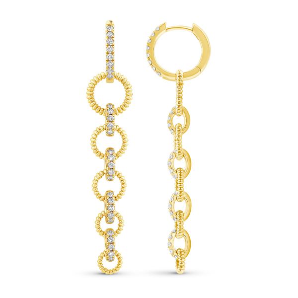 14KY 0.75CTW Diamond Dangle Link Earrings Kiefer Jewelers Lutz, FL