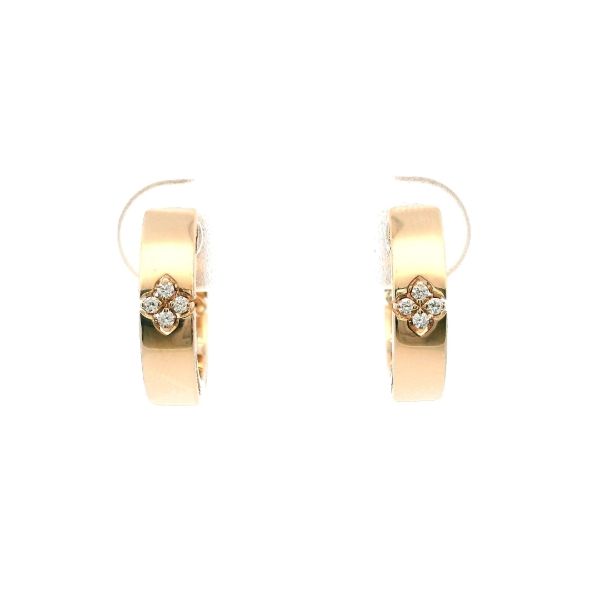 18KR 0.03CTW Diamond Love In Verona Hoop Earrings by Roberto Coin Kiefer Jewelers Lutz, FL