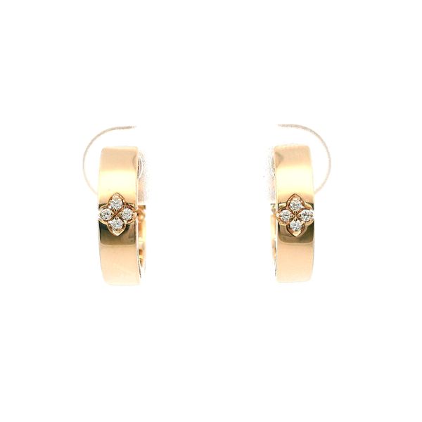 18KR 0.03CTW Diamond Love In Verona Hoop Earrings by Roberto Coin Kiefer Jewelers Lutz, FL