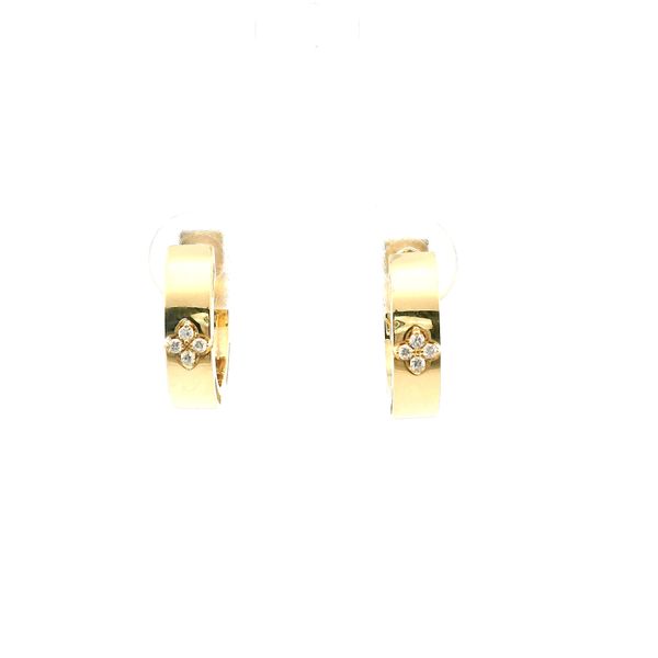 18KY 0.03CTW Diamond Love in Verona Hoop Earrings by Roberto Coin Kiefer Jewelers Lutz, FL
