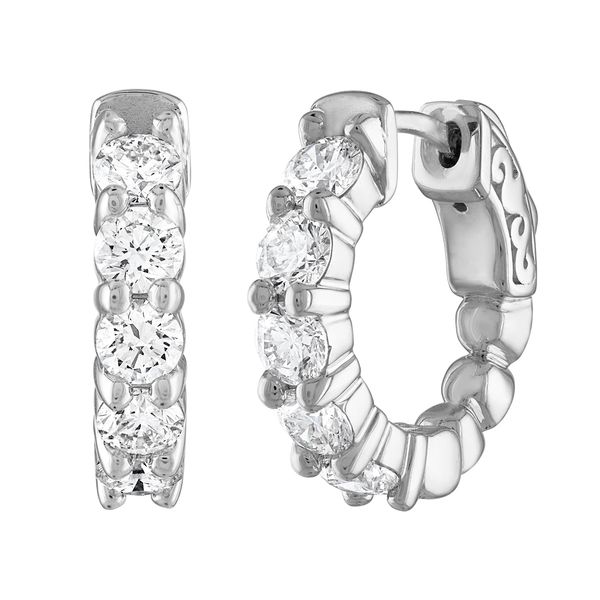 14K 1.00CT Diamond Huggie Earring Kiefer Jewelers Lutz, FL