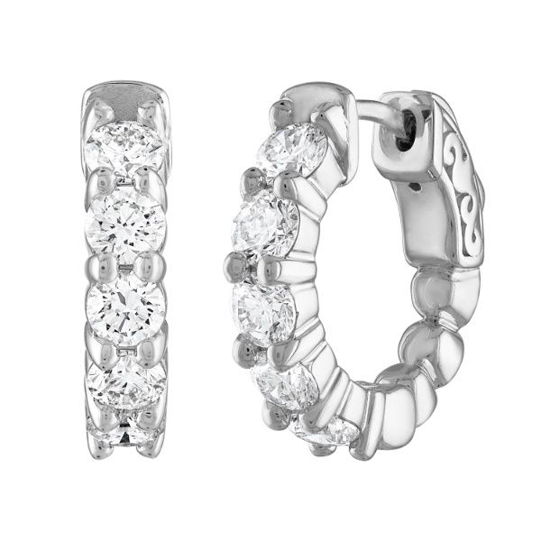 14K 1.00CT Diamond Huggie Earring Kiefer Jewelers Lutz, FL