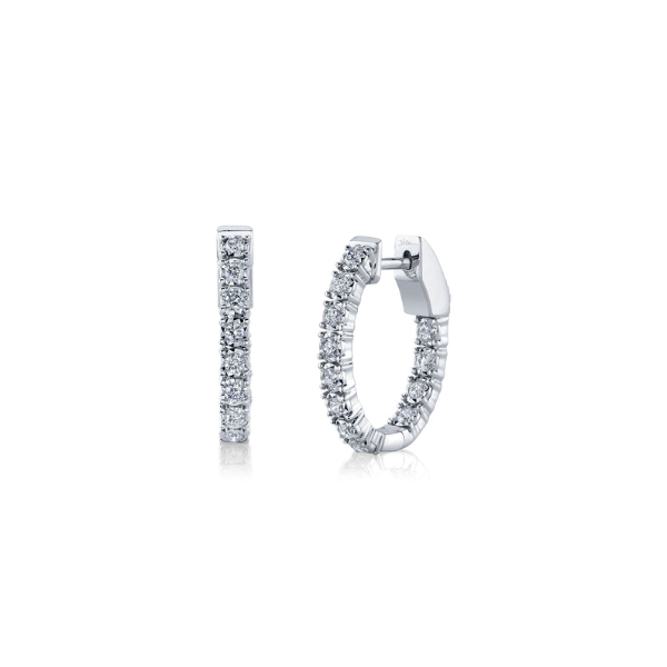 14KW 0.47CTW Diamond Crown Set Hoop Earrings by Shy Creation Kiefer Jewelers Lutz, FL