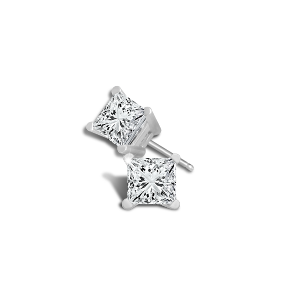 14K 1.28ctw Princess Cut Diamond Studs Kiefer Jewelers Lutz, FL