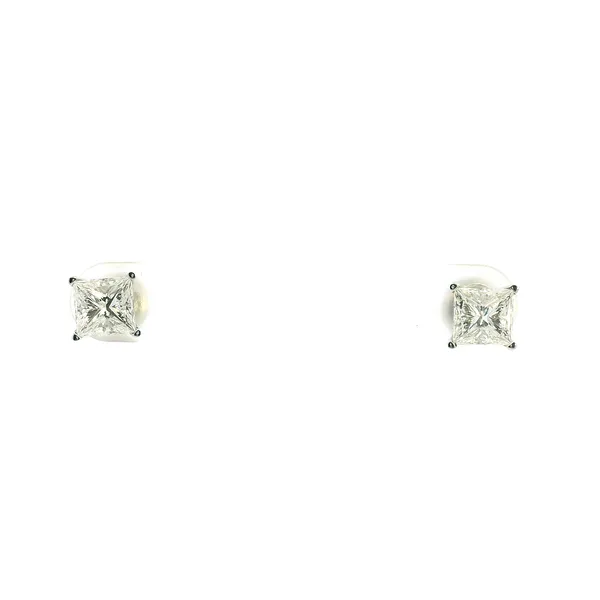 14KW 1.81CTW Princess Cut Diamond Stud Earrings Kiefer Jewelers Lutz, FL