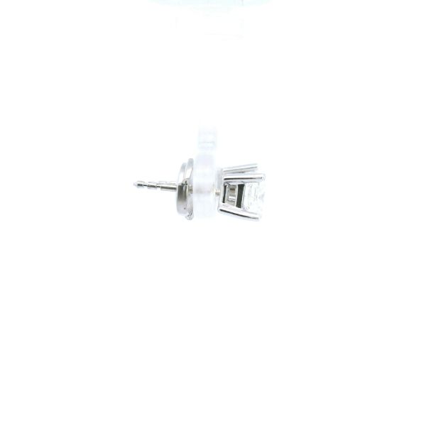 Estate 14KW 1CT Princess Cut Diamond Stud Earrings Image 3 Kiefer Jewelers Lutz, FL