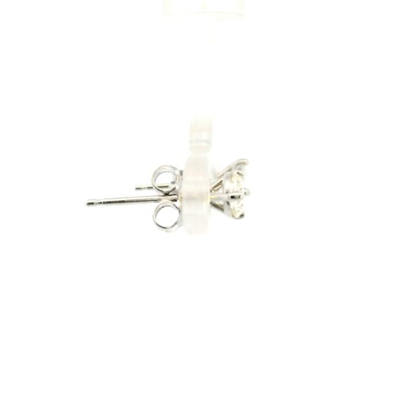 14KW 0.50CTW Diamond Stud Earrings in Martini Setting Image 2 Kiefer Jewelers Lutz, FL