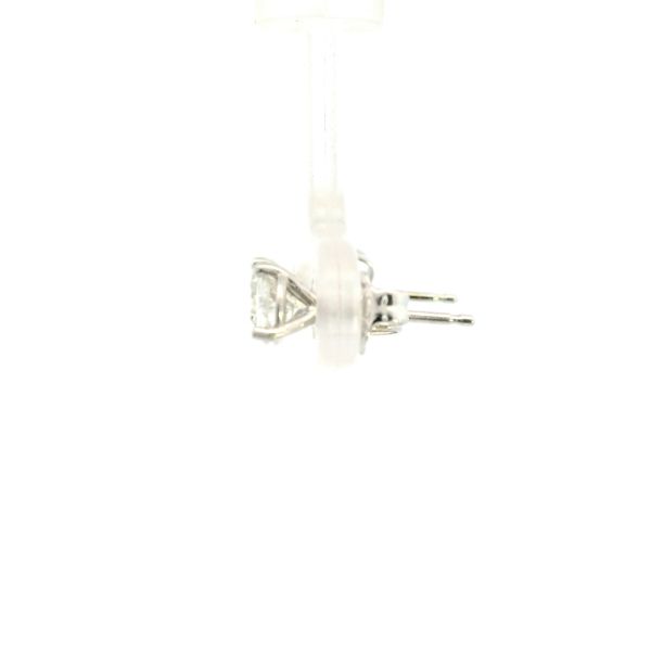 14KW 0.50CTW Diamond Stud Earrings in Martini Setting Image 4 Kiefer Jewelers Lutz, FL