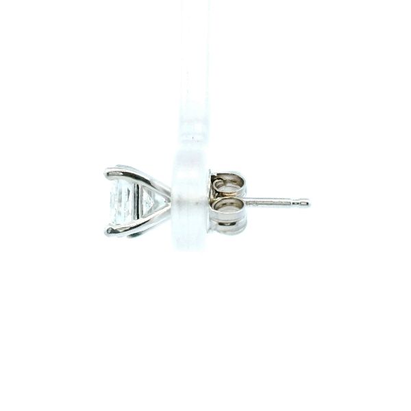 14KW 0.86CTW Princess Cut Diamond Stud Earrings Image 4 Kiefer Jewelers Lutz, FL