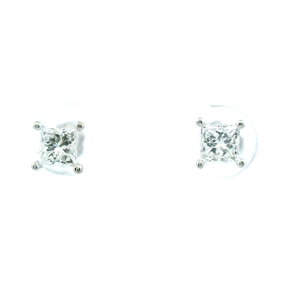14KW 0.86CTW Princess Cut Diamond Stud Earrings Kiefer Jewelers Lutz, FL
