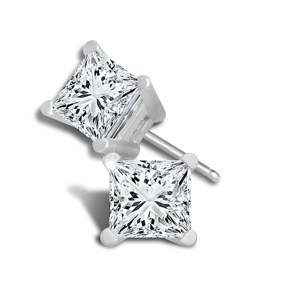 14K 2.03ctw Princess Cut Diamond Studs Kiefer Jewelers Lutz, FL