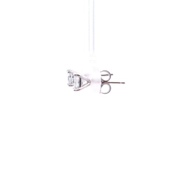 14KW 0.85CTW Princess Cut Diamond Stud Earrings Image 3 Kiefer Jewelers Lutz, FL