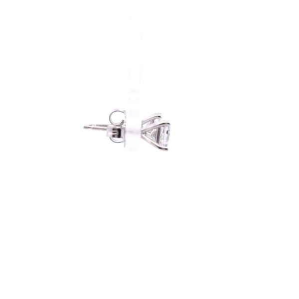 14KW 0.85CTW Princess Cut Diamond Stud Earrings Image 4 Kiefer Jewelers Lutz, FL
