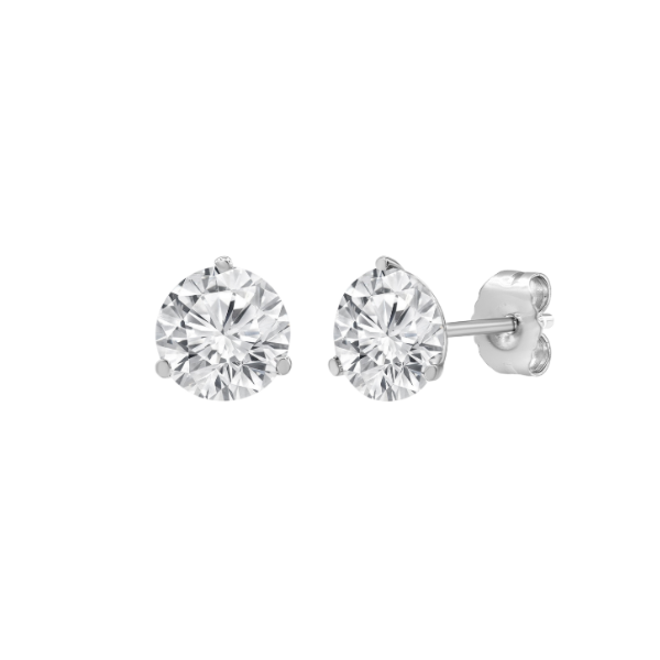 14KW 2.5CTW Lab Grown Martini Set Diamond Stud Earrings Kiefer Jewelers Lutz, FL