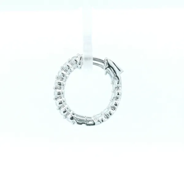 14KW Lab Grown Diamond Inside/Outside Hoop Earrings Image 3 Kiefer Jewelers Lutz, FL