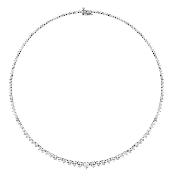 14KW Lab-Grown Diamond Riviera Necklace Image 2 Kiefer Jewelers Lutz, FL