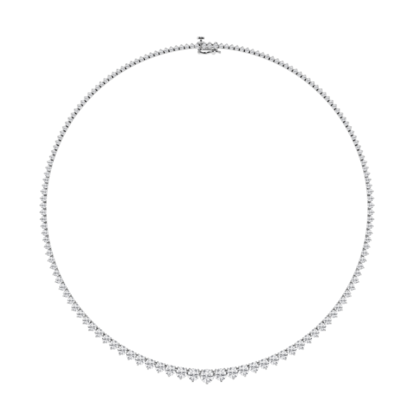 14KW Lab-Grown Diamond Riviera Necklace Image 2 Kiefer Jewelers Lutz, FL