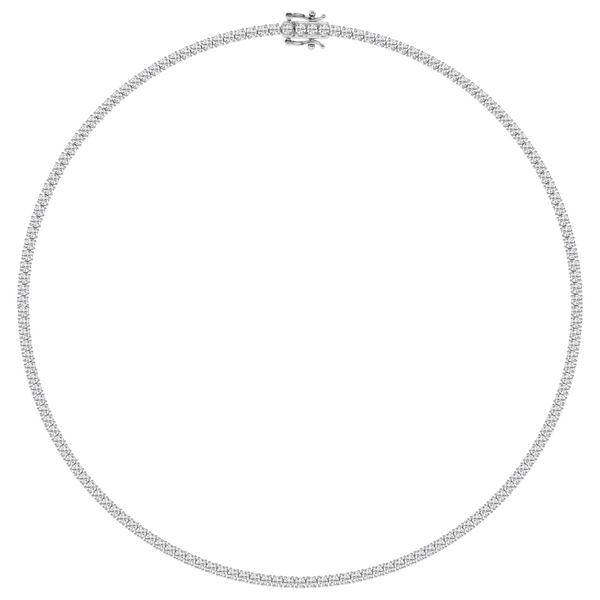 SS 10CTW Lab Grown Diamond Tennis Necklace Image 2 Kiefer Jewelers Lutz, FL