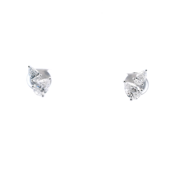 14KW Double Pear Shape Lag-Grown Diamond Stud Earrings Kiefer Jewelers Lutz, FL