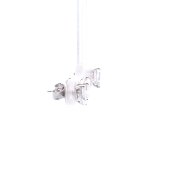 14KW Marquise and Emerald Cut Lab-Grown Diamond Stud Earrings Image 4 Kiefer Jewelers Lutz, FL