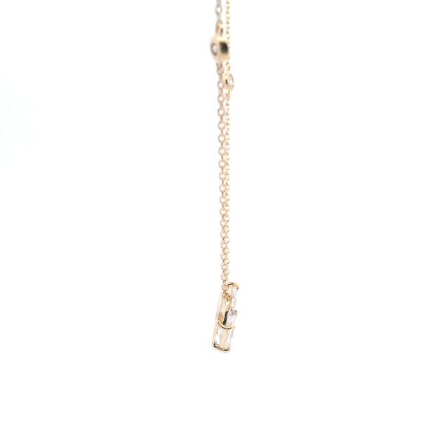 14KY Marquise, Emerald Cut, Pear Shape Lab-Grown Diamond by the Yard Necklace Image 4 Kiefer Jewelers Lutz, FL