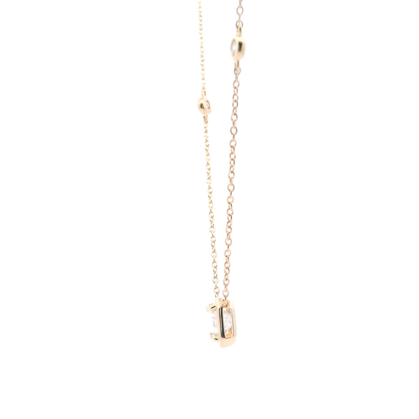 14KY Emerald Cut Lab-Grown Diamond By the Yard Necklace Image 3 Kiefer Jewelers Lutz, FL