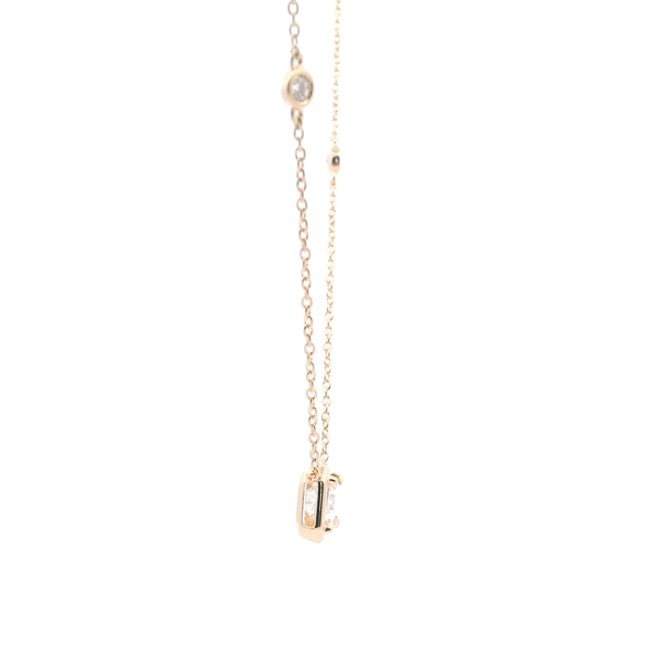 14KY Emerald Cut Lab-Grown Diamond By the Yard Necklace Image 4 Kiefer Jewelers Lutz, FL