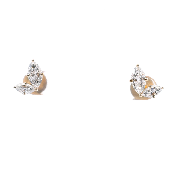 14KY Double Marquise Lab-Grown Diamond Stud Earrings Kiefer Jewelers Lutz, FL