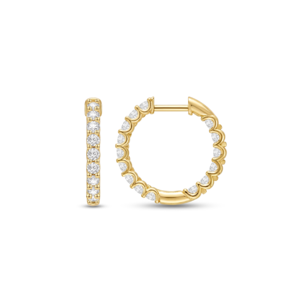 14KY 1.0CTW Lab-Grown Diamond Hoop Earrings Kiefer Jewelers Lutz, FL