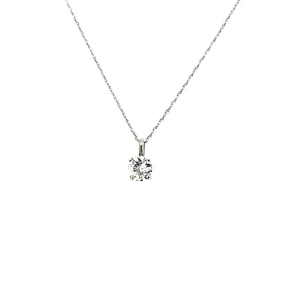 14KW 0.62CT Round Diamond Solitaire Pendant Kiefer Jewelers Lutz, FL