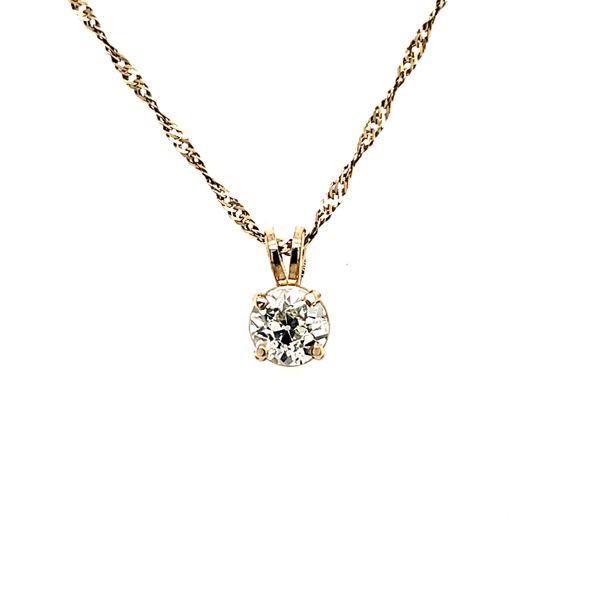 14KY 0.93CT Old European Cut Solitaire Pendant Kiefer Jewelers Lutz, FL