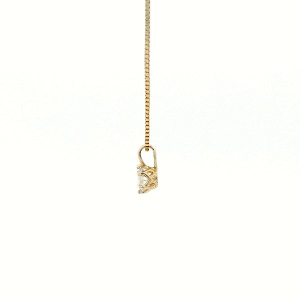 14KY .51CT Diamond Solitaire Pendant Image 4 Kiefer Jewelers Lutz, FL